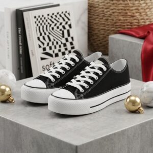 Convers  Siyah yüksek taban